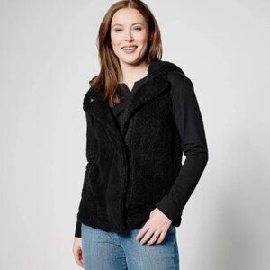 Koolaburra by UGG Brushed Back Sherpa Cozy Vest-Dark Night-Small-NEW-A625572